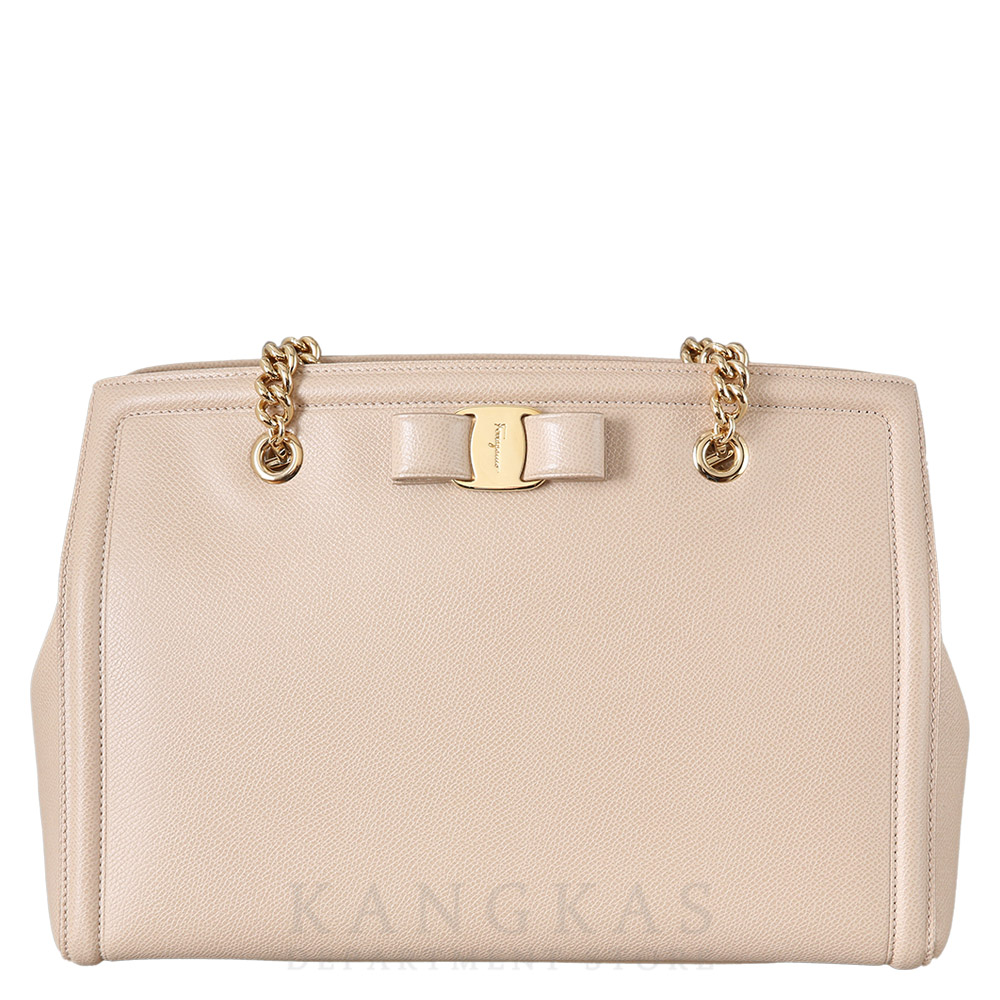 FERRAGAMO(USED)페레가모 바라리본 레더 체인백